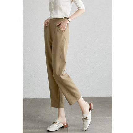 Pantalon sarouel court marron pour femme