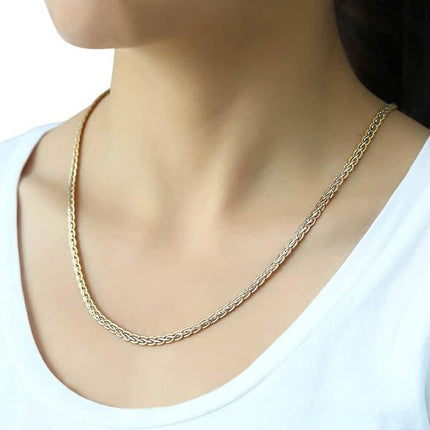 Elegant 4mm Gold-Filled Hammered Link Chain Necklace - Wnkrs