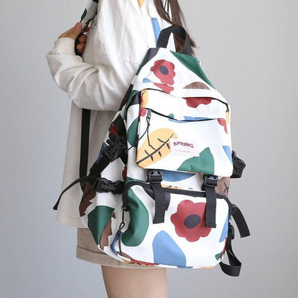 Stylish Geometric Waterproof Backpack for Women - Wnkrs