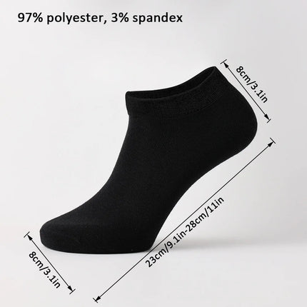 10 pares de calcetines náuticos invisibles de corte bajo - Calcetines tobilleros antideslizantes de silicona que no se ven