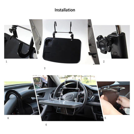 Universal Car Desk and Laptop Holder with Steering Wheel Tray - Wnkrs