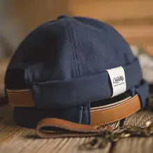 Bonnet en jean ajustable avec tête de mort