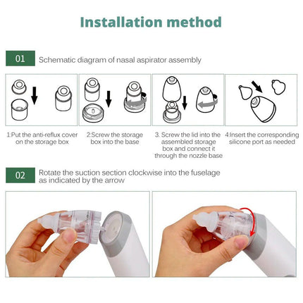 Adjustable Baby Nasal Aspirator with Suction for Newborns & Infants - Wnkrs