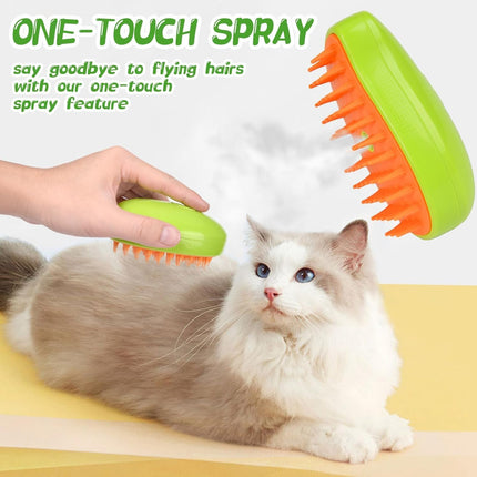 Peigne de toilettage électrique à vaporisateur pour chats et chiens avec brosse en silicone souple