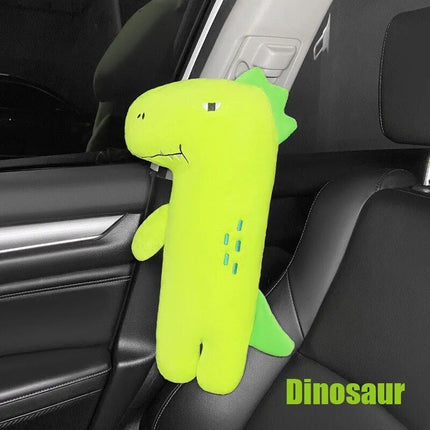 Plush Cartoon Animal Car Seat Belt Covers for Kids: Universal Shoulder Padding Protector - Wnkrs