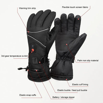 Waterproof, Windproof Electric Heated Gloves with Touchscreen - Wnkrs