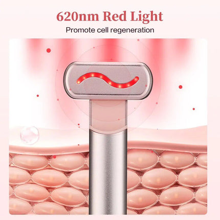 Microcurrent Eye Massager: Vibration, Red Light Therapy & Temperature-Controlled Stick - Wnkrs