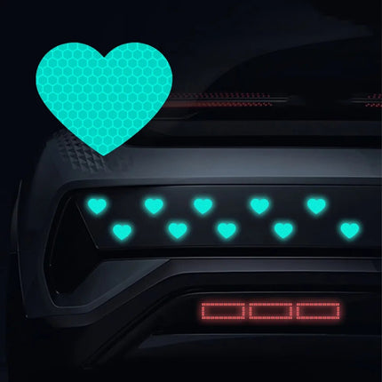 Reflective Heart-Shaped Safety Stickers for Vehicles - Wnkrs