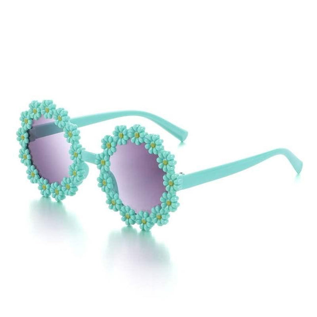 Gafas de sol redondas con diseño de margaritas para niños