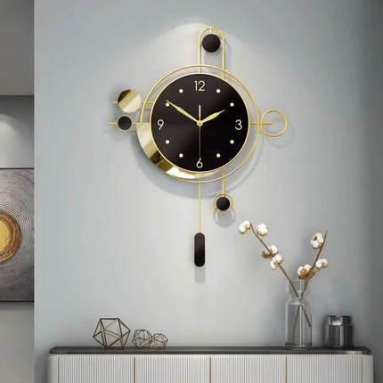 Art Deco Gold and Black Wall Clock