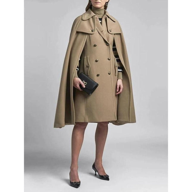 Abrigo elegante sin mangas estilo chal para mujer