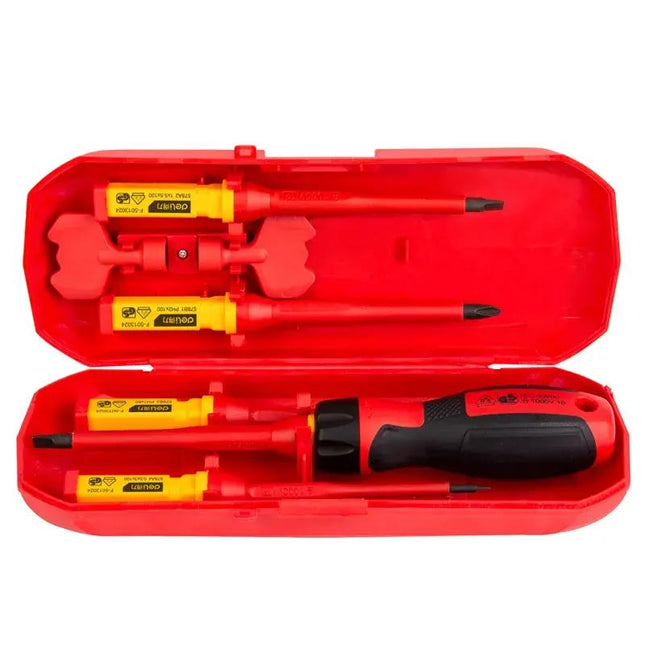 VDE Insulated Screwdriver Set with Slotted & Phillips Bits