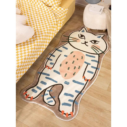 Tapis de décoration de salon de dessin animé - Motif de chat mignon