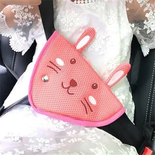 Kid-Friendly Car Seat Belt Adjuster with Cute Cartoon Design - Wnkrs