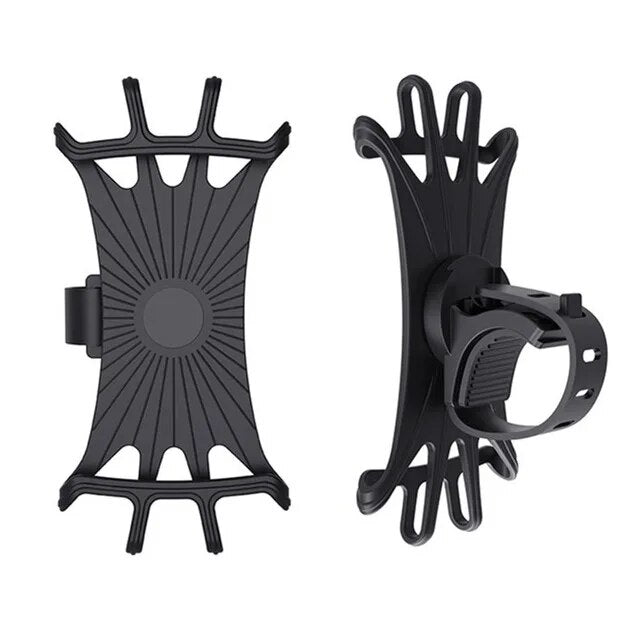 360° Rotary Silicone Phone Holder for Bicycles and Motorcycles - Fits 4-6 inch Devices