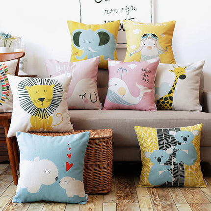 Cute Cotton And Linen Cloth Art Throw Pillow Cushion Pillowcase - Wnkrs