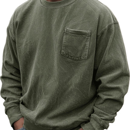 Men's Pullover Round Neck Long Sleeves Sweater