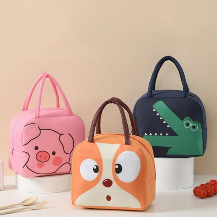 Cartoon Animal Thermal Lunch Bag for Kids