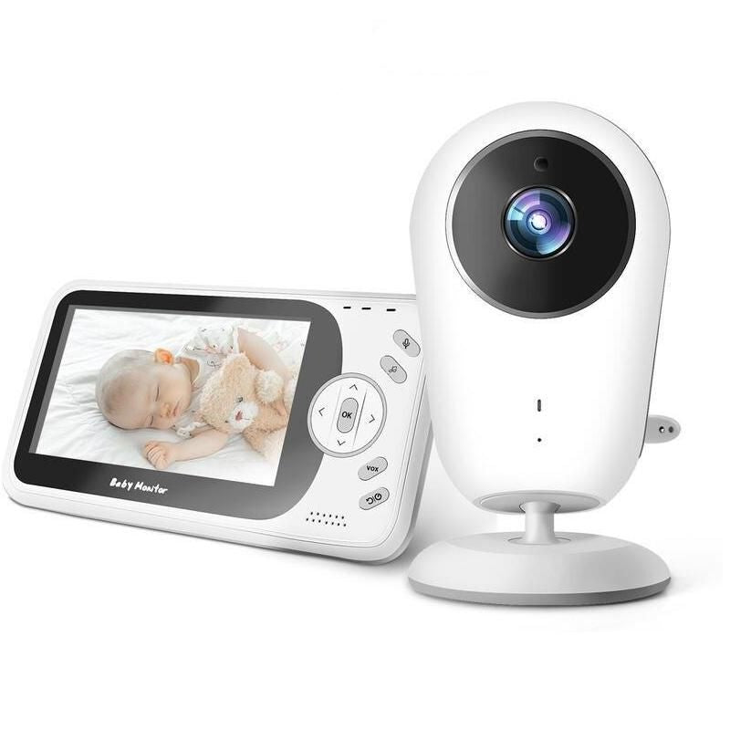 Wireless 4.3" Video Baby Monitor with Night Vision, Intercom, and Temperature Sensor