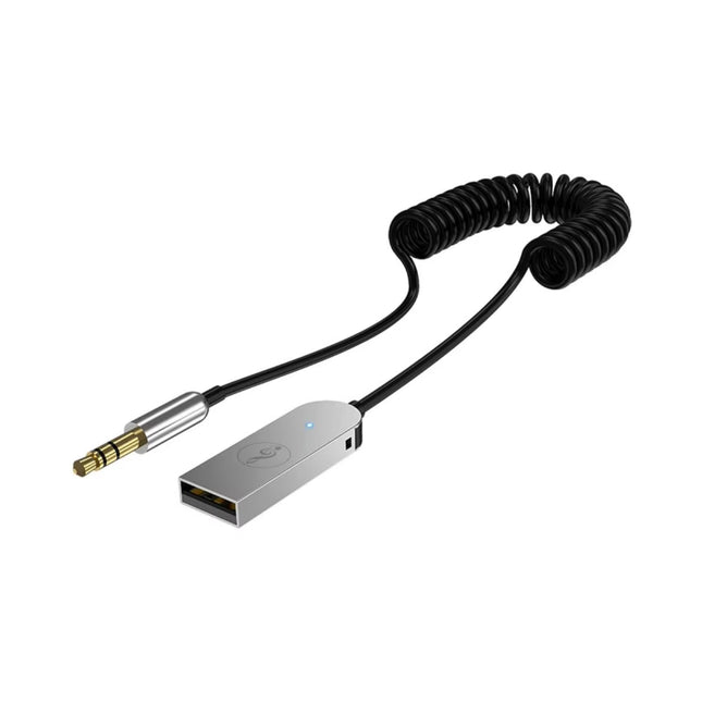 Adaptador receptor de audio inalámbrico para automóvil con Bluetooth 5.0, llamadas manos libres y conector auxiliar de 3,5 mm