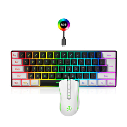 61-Key Wired Gaming Keyboard and RGB Backlit Mouse Combo