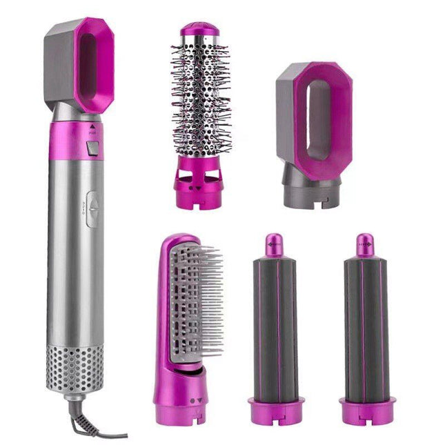 5-in-1 Hot Air Hair Styling Comb: Dry, Curl, and Straighten - Wnkrs