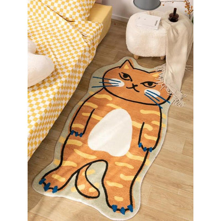 Tapis de décoration de salon de dessin animé - Motif de chat mignon