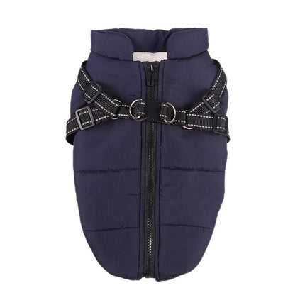 Vêtements pour chiens Manteau imperméable pour animaux de compagnie avec harnais