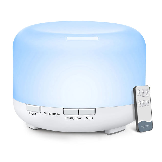Diffuseur d'arômes en bois avec télécommande 500 ml
