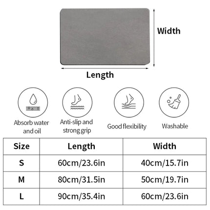 Tapis de salle de bain en diatomite