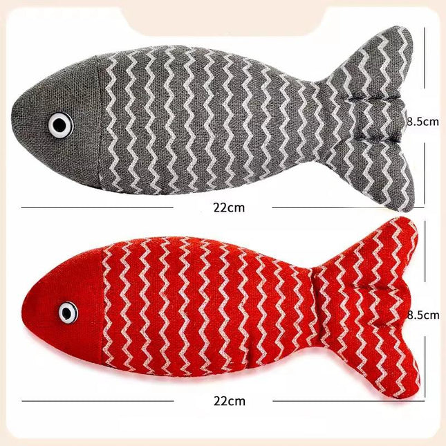 Jouet interactif en forme de poisson pour chat