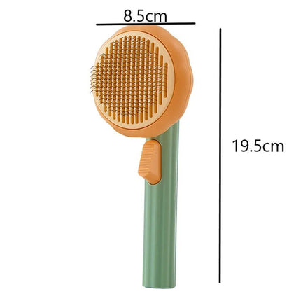 Pumpkin Cat & Dog Grooming Brush – Self-Cleaning, Tangle-Free Pet Hair Remover Comb - Wnkrs