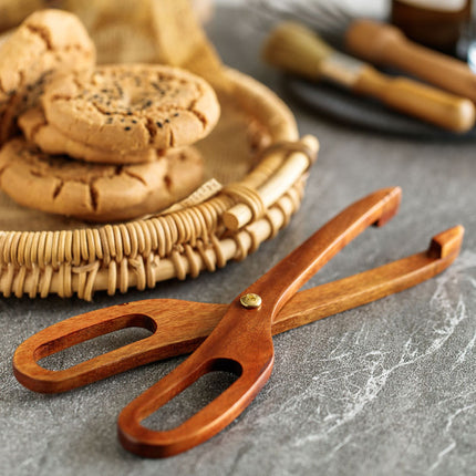 Pinzas de cocina de bambú versátiles