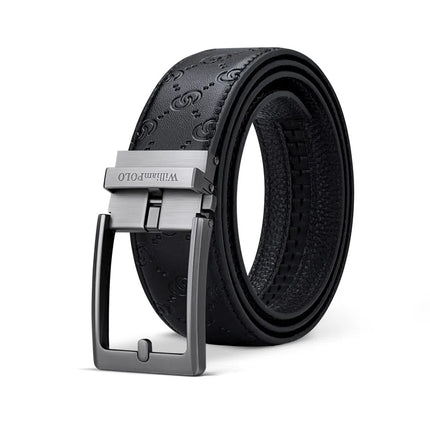 Ceinture en cuir de luxe pour homme avec boucle automatique – Sangle en cuir de vache de haute qualité