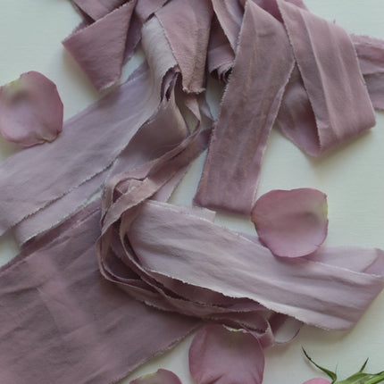 Handmade Botanical Dyed Raw Edge Vintage Wedding Ribbon - Wnkrs