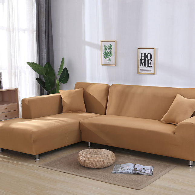 Solid Colors Sofa Universal Sofa Cover Sofa Chaise Cover Lounge Full Cover Non-slip European General - Wnkrs