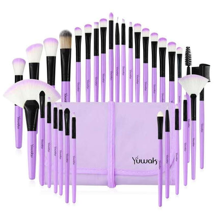 Professional Makeup Brush Set with Eco-Friendly Wooden Handles and Bag - Wnkrs