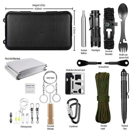 Ultimate Outdoor Survival Kit: 15-in-1 Tactical & First Aid Equipment for Camping and Adventure - Wnkrs