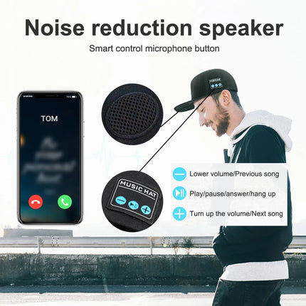 Bluetooth Hat with Built-In Speaker and Mic