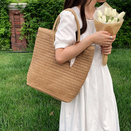 Handmade Straw Woven Shoulder Bag