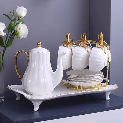 Gold Painted Living Room Coffee Cup Tea Set Tea Cup Set - Wnkrs