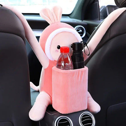 Cute Square Car Trash Bin - No-Lid Hanging Storage for Car Interiors - Wnkrs