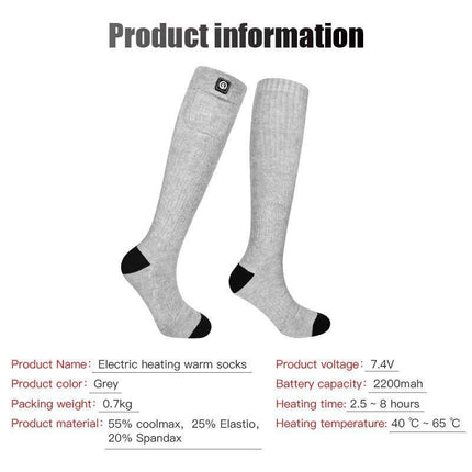 Rechargeable Thermal Cycling & Skiing Heated Socks for Winter Outdoor Activities - Wnkrs