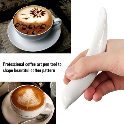 Electric Latte Art Pen for Coffee, Cake, and Spice Decoration