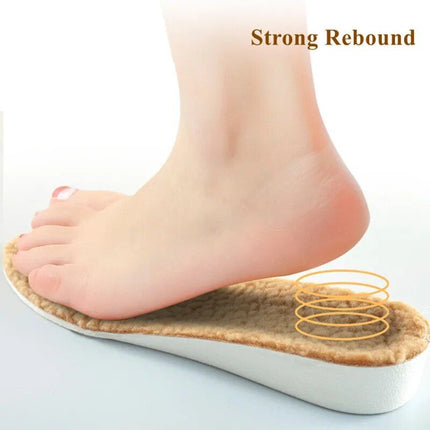 Winter Warm Height Increase Insoles - 1Pair Sports Shock Absorption Shoes Insole - Wnkrs