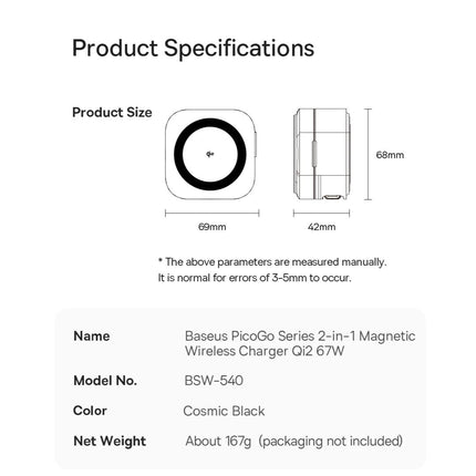 Cargador inalámbrico magnético de 15 W