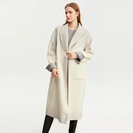 Manteau en laine dégradé élégant pour femme