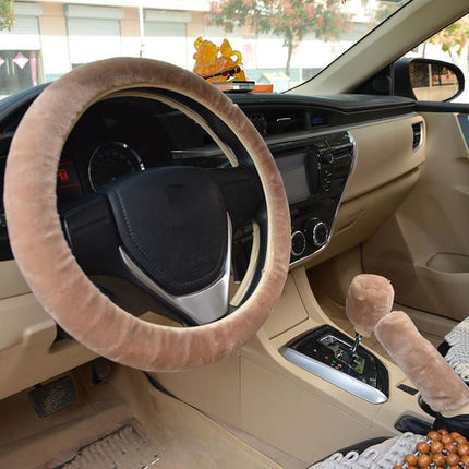 Car Steering Wheel Plush Cover - Wnkrs