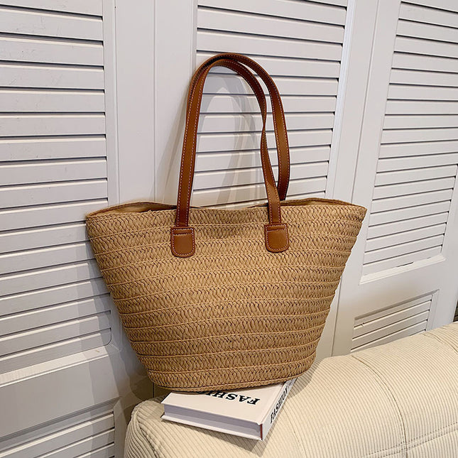 Bohemian Summer Straw Tote Bag