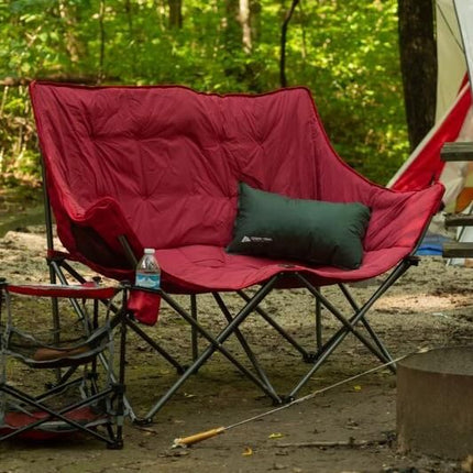 Red Ozark Trail Deluxe Padded Love Seat Chair - Wnkrs